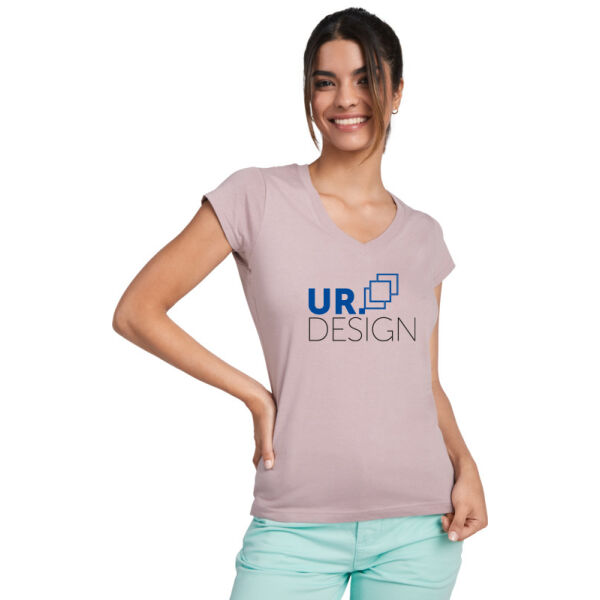 Victoria damesshirt met V-hals en korte mouwen