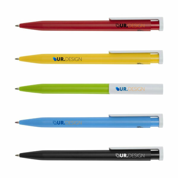 Unix balpen van gerecycled plastic (zwarte inkt)