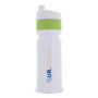 Sport bidon met rand 750ml - Wit / Licht groen