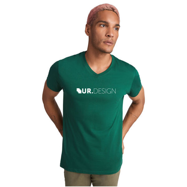 Samoyedo herenshirt met V-hals en korte mouwen